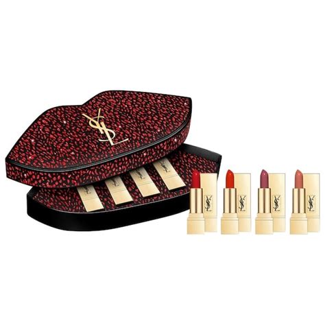 yves saint laurent mini rouge pur couture lipstick set|yves Saint Laurent engraved lipstick.